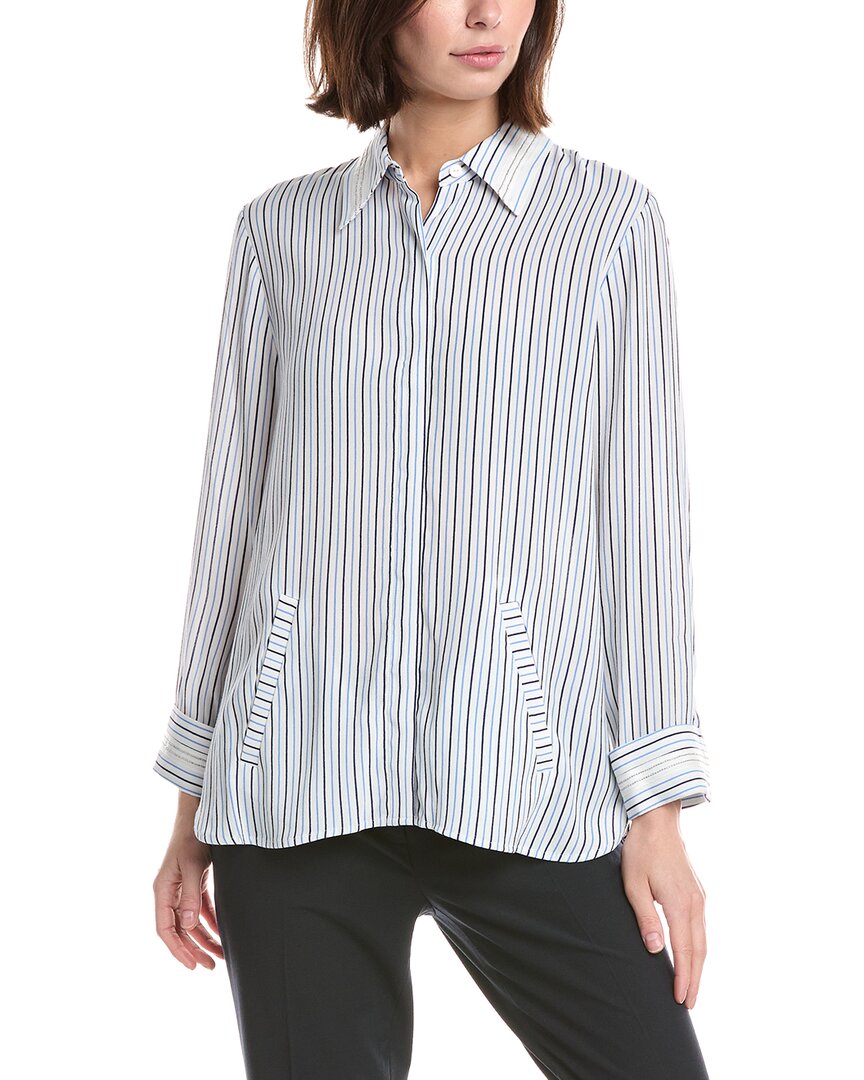 Lemon Grass Beaded Twill Blouse