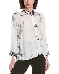 Lemon Grass Stand Collar Blouse