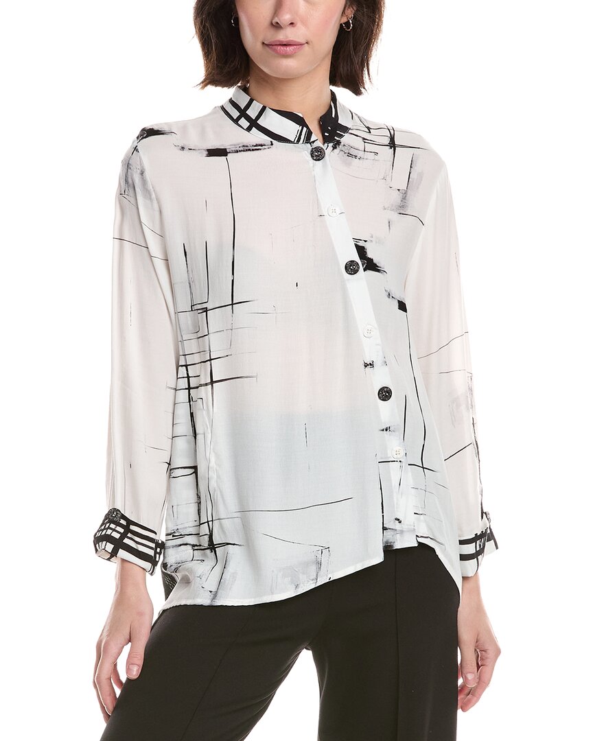 Lemon Grass Stand Collar Blouse