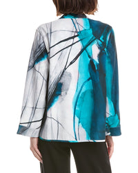 Lemon Grass Reversible Buttoned Cape Jacket