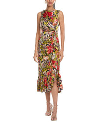 Cinq À Sept Canyon Bloom Elvira Silk Midi Dress