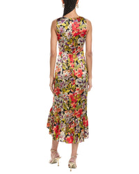 Cinq À Sept Canyon Bloom Elvira Silk Midi Dress