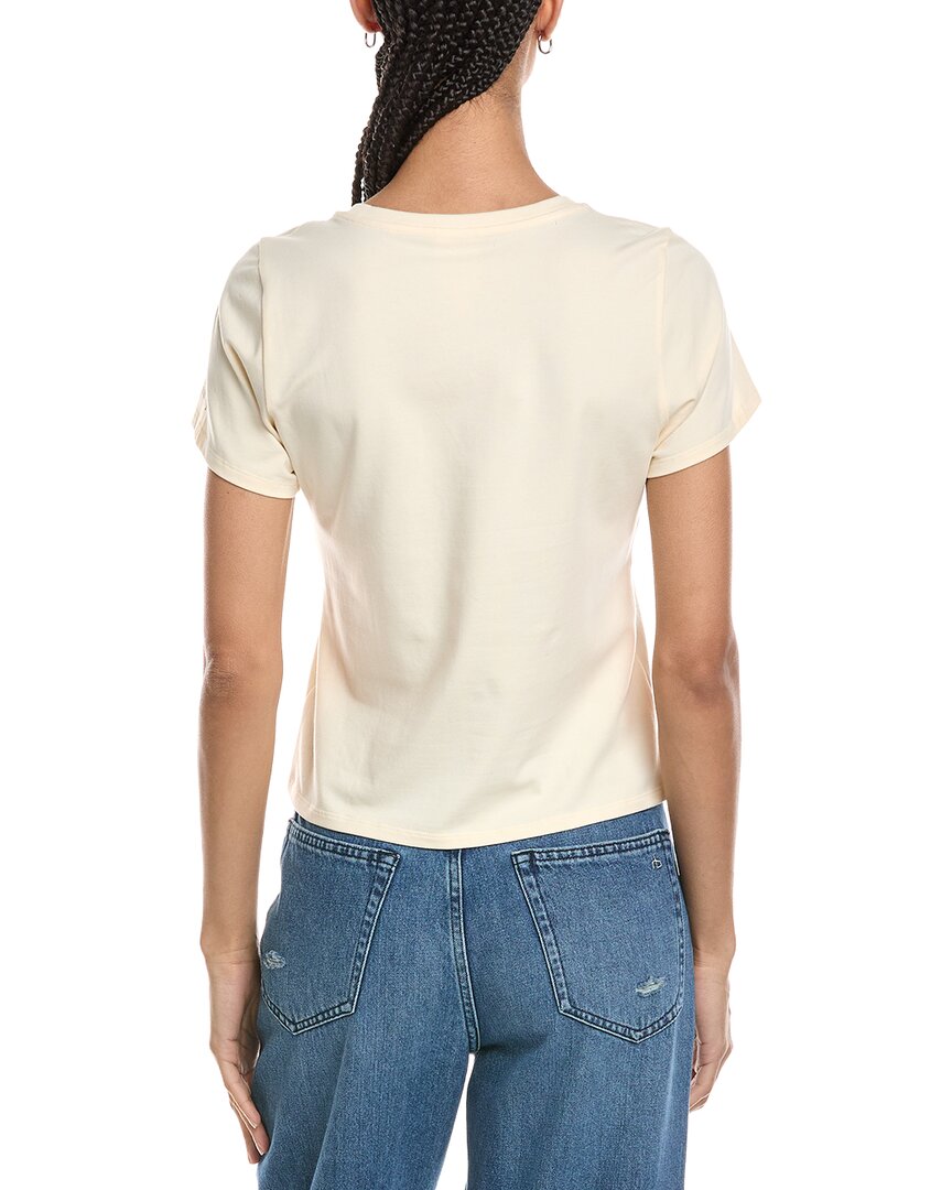 Cinq À Sept Merci Leather Applique Shrunken T-Shirt