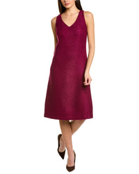 St. John Tonal Tweed Wool-Blend Dress