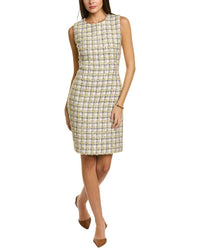 St. John Pixelated Houndstooth Dress