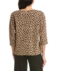 St. John Cheetah Stretch Sweater