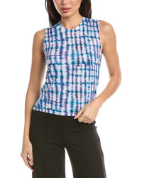 St. John Printed Fine Gauge Knit Shell