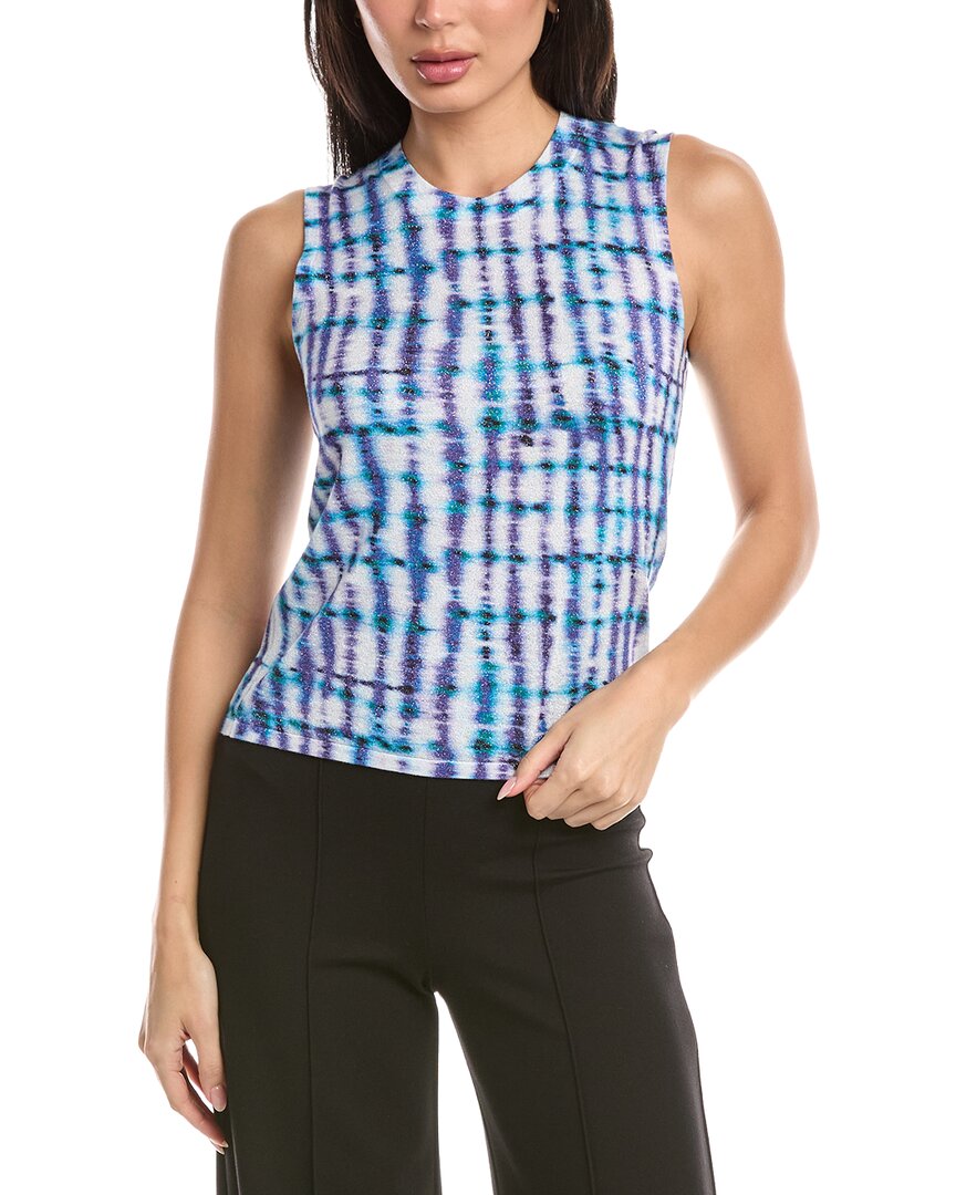 St. John Printed Fine Gauge Knit Shell