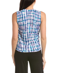 St. John Printed Fine Gauge Knit Shell
