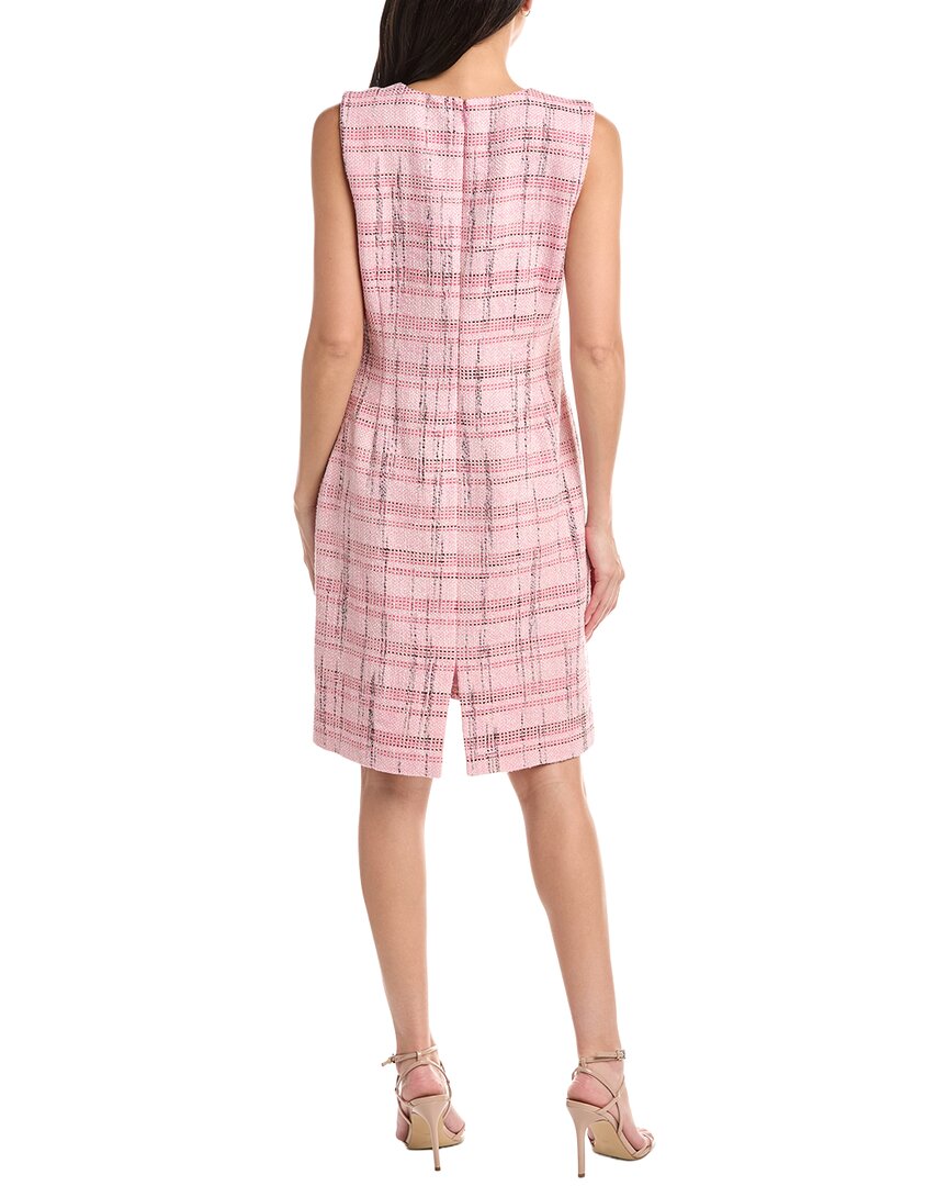 St. John Metallic Plaid Dress