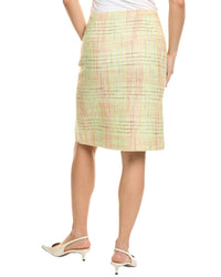 St. John Soft Prince Of Wales Plaid Pencil Skirt