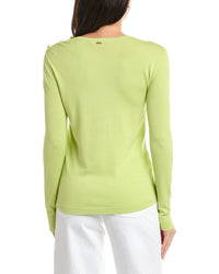 St. John Solid Jersey Knit Sweater
