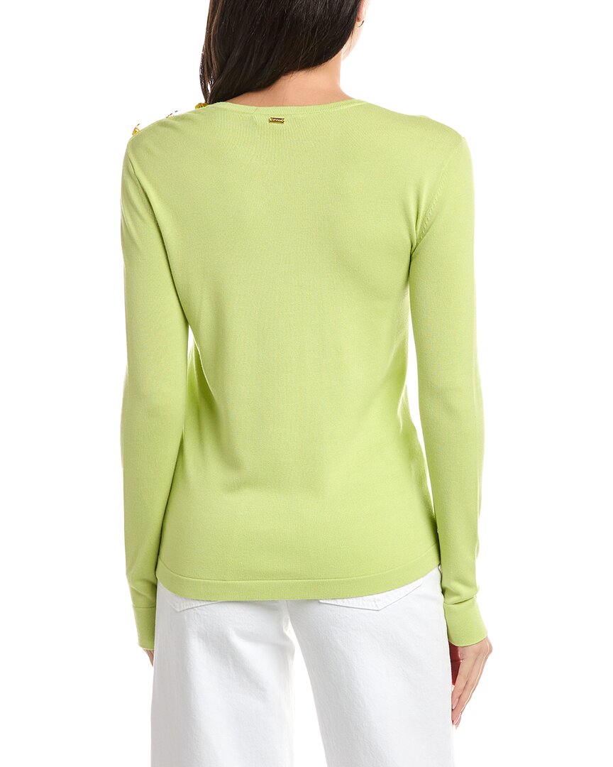 St. John Solid Jersey Knit Sweater