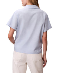 Calvin Klein Linen-Blend Polo T-Shirt