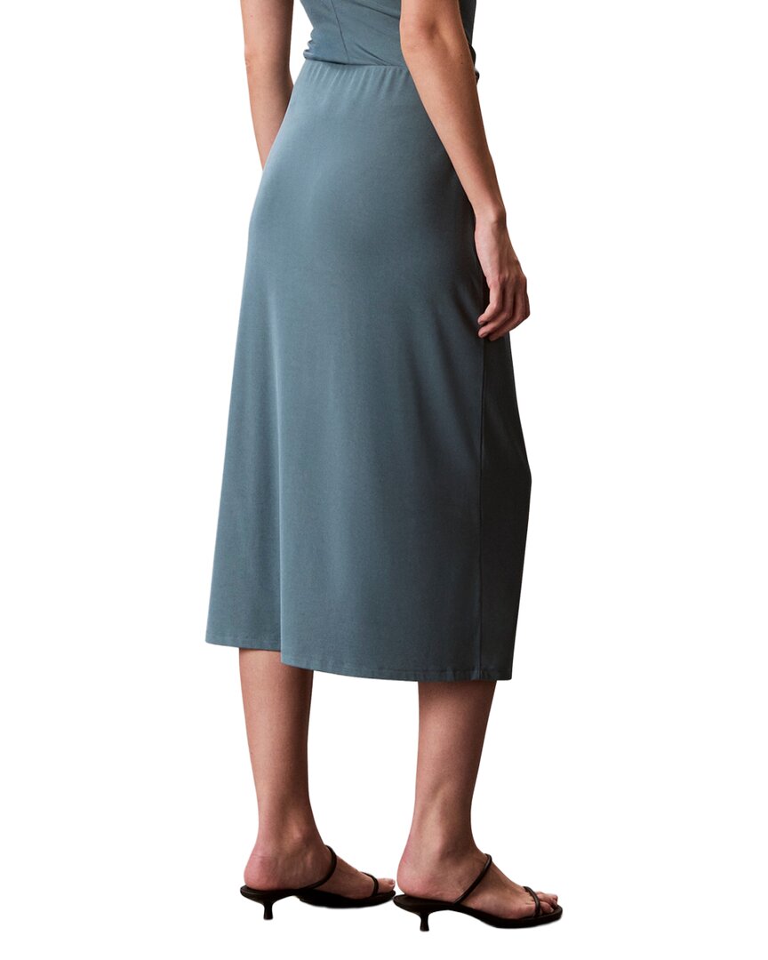 Calvin Klein Crepe Rib Wrap Skirt