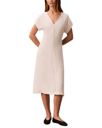 Calvin Klein Crepe Dolman Sleeve Midi Dress