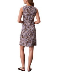 Calvin Klein Print V-Neck Mini Dress