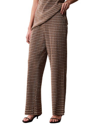 Calvin Klein Printed Plisse Wide Leg Pant
