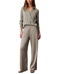 Calvin Klein Hammered Satin Fitted Shirt