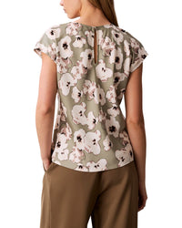 Calvin Klein Printed Matte Satin Sheath Top
