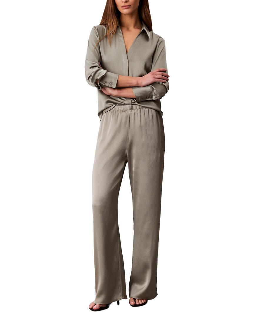 Calvin Klein Hammered Satin Pull-On Pant