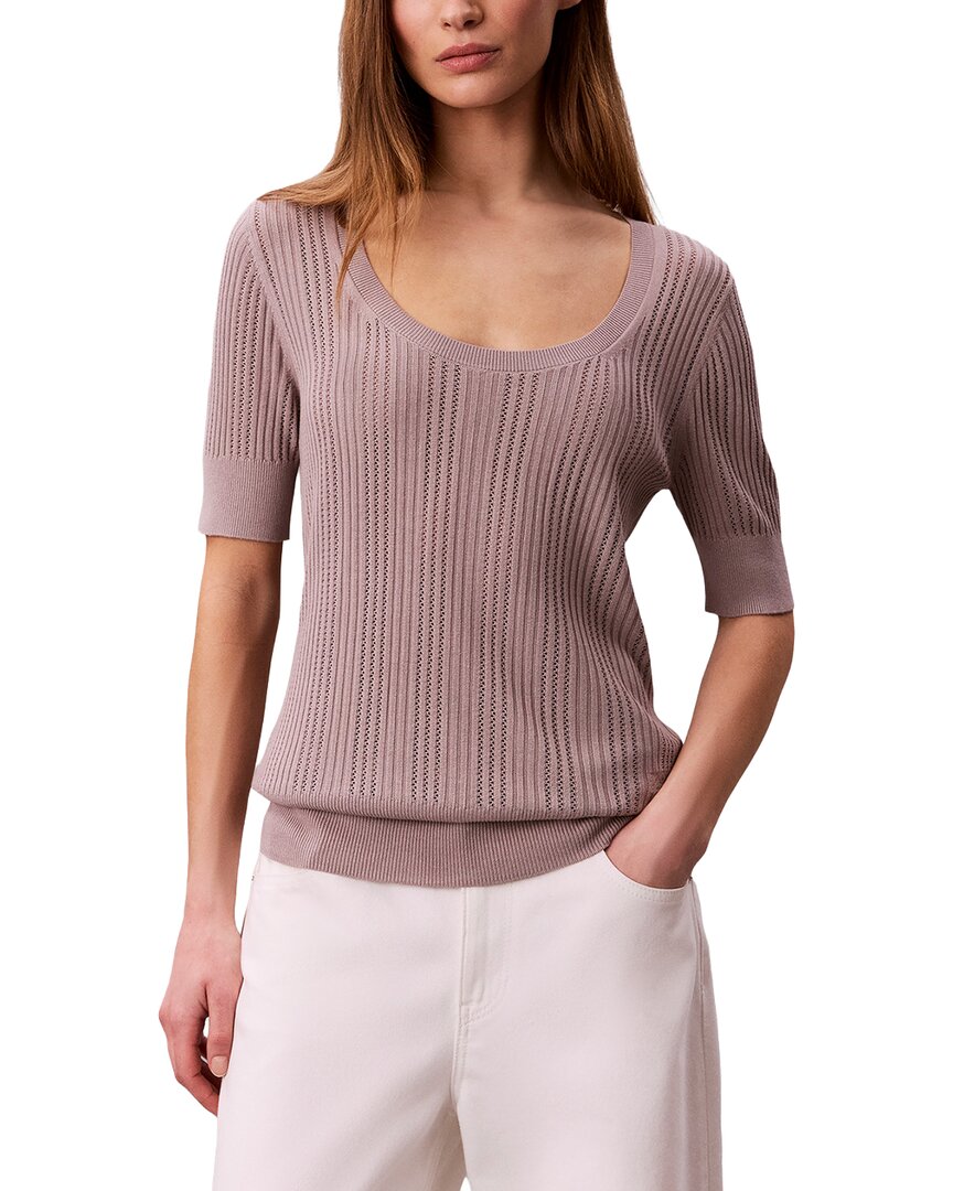 Calvin Klein Fine Gauge Pointelle Top