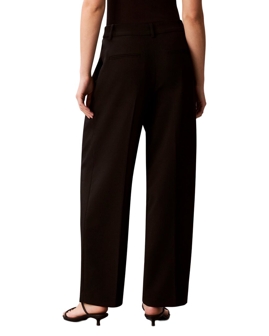 Calvin Klein Smooth Stretch Pleated Wide Leg Pant