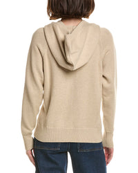 Brodie Cashmere Ribbed Zip Up Cashmere-Blend Hoodie