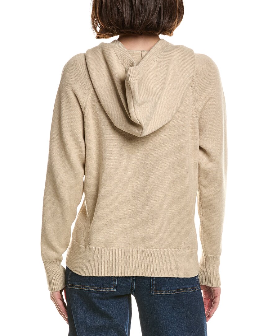 Brodie Cashmere Ribbed Zip Up Cashmere-Blend Hoodie