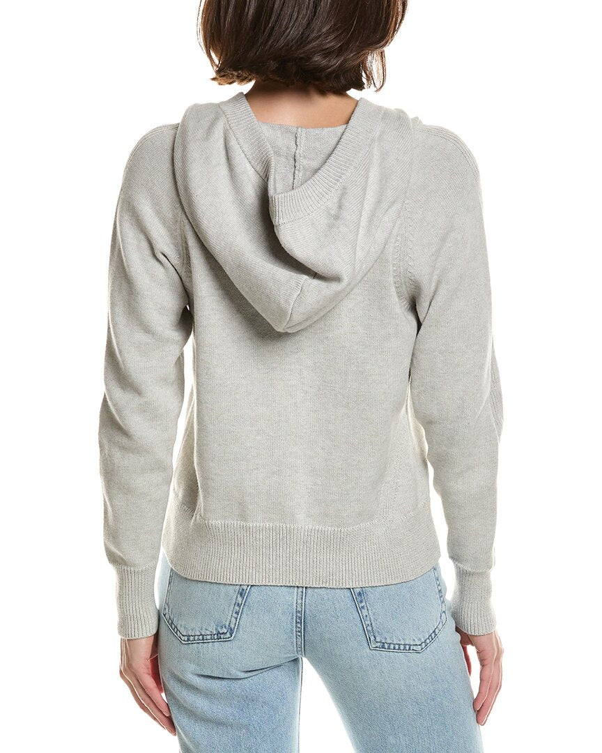 Brodie Cashmere Brodie Cashmere Ribbed Zip Up Cashmere-Blend Hoodie