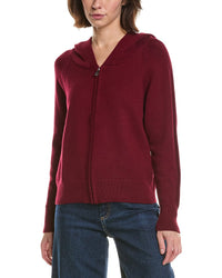 Brodie Cashmere Brodie Cashmere Ribbed Zip Up Cashmere-Blend Hoodie