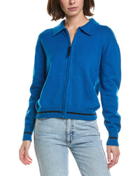 Brodie Cashmere Brodie Cashmere Varsity Zip Through Cashmere-Blend Jacket