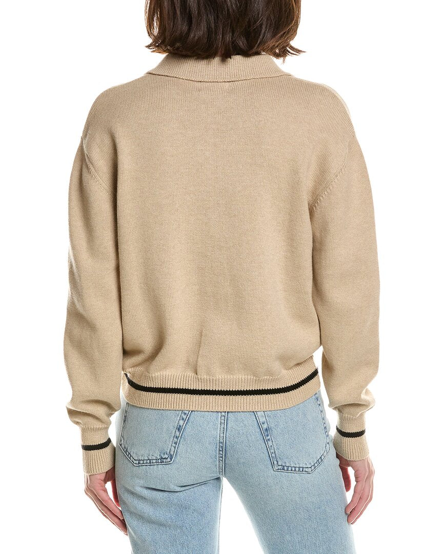 Brodie Cashmere Varsity Zip Through Cashmere-Blend Jacket