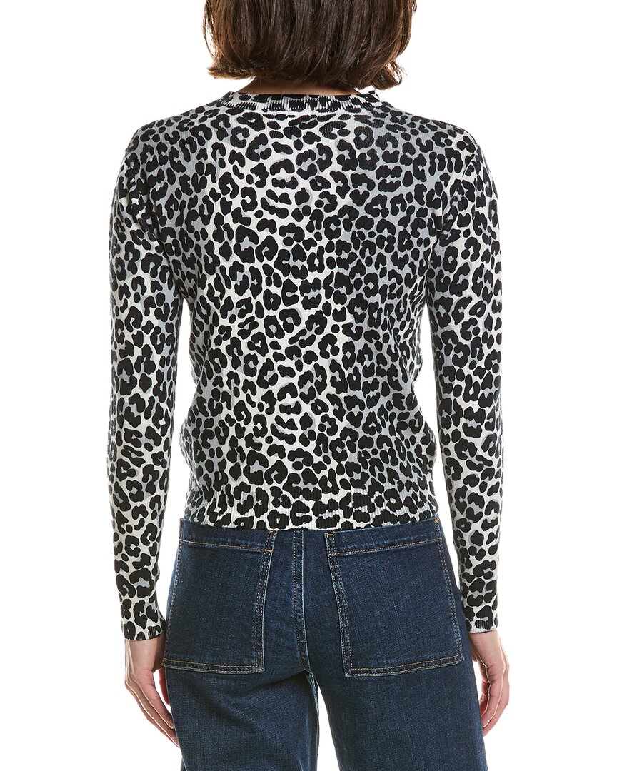 Brodie Cashmere Brodie Cashmere Leopard Crewneck Cashmere-Blend Sweater