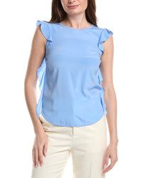 Peserico Silk-Blend Ruffle Top