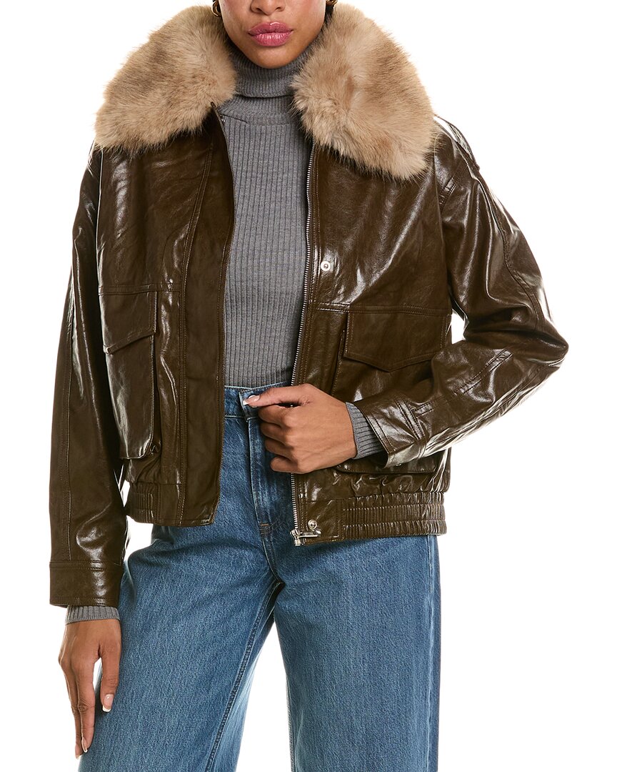 Stella + Lorenzo Faux Leather Jacket