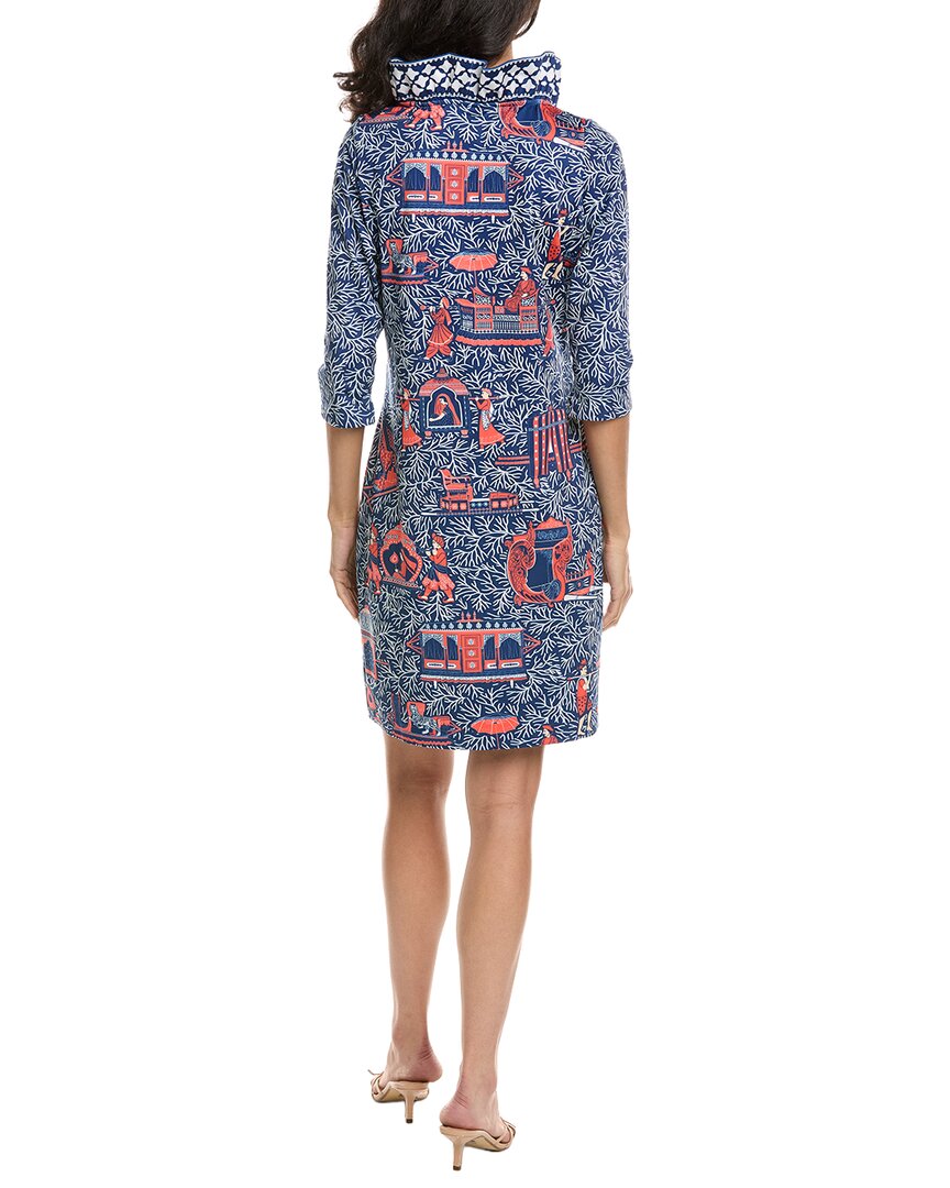 gretchen scott midi dresses Gretchen Scott Printed Midi Dress, Navy / Regular 18 (XXL)