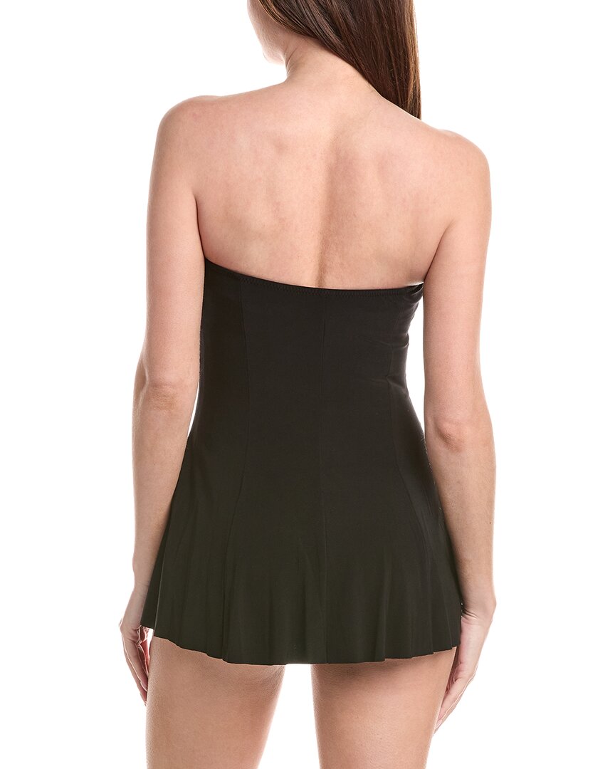 Norma Kamali Strapless Flared Swim Dress
