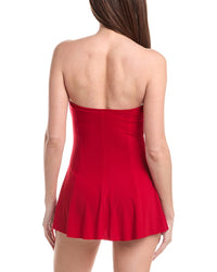 Norma Kamali Strapless Flared Swim Dress