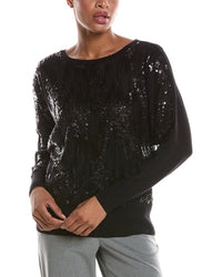 Joseph A. Joseph A. Allover Sequin Overlay Dolman Sweater