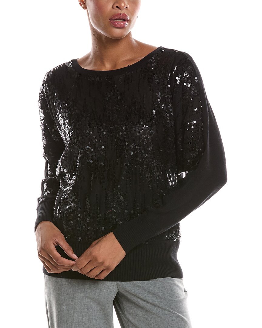 Joseph A. Joseph A. Allover Sequin Overlay Dolman Sweater