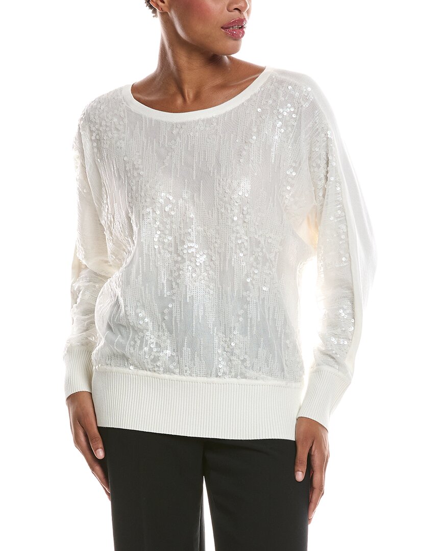 Joseph A. Joseph A. Allover Sequin Overlay Dolman Sweater