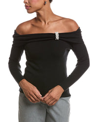 Joseph A. Joseph A. Off The Shoulder Embellished Pullover