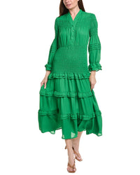 Nancy Yang Nancy Yang Long Sleeve Maxi Dress