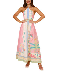 Esea Linen-Blend Midi Dress