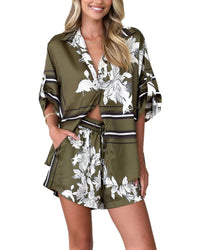 LEON GORI Leon 2Pc Shirt & Short Set