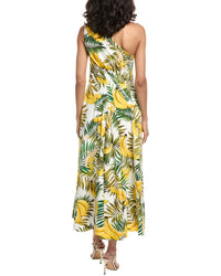 Oscar De La Renta Banana One-Shoulder Dress