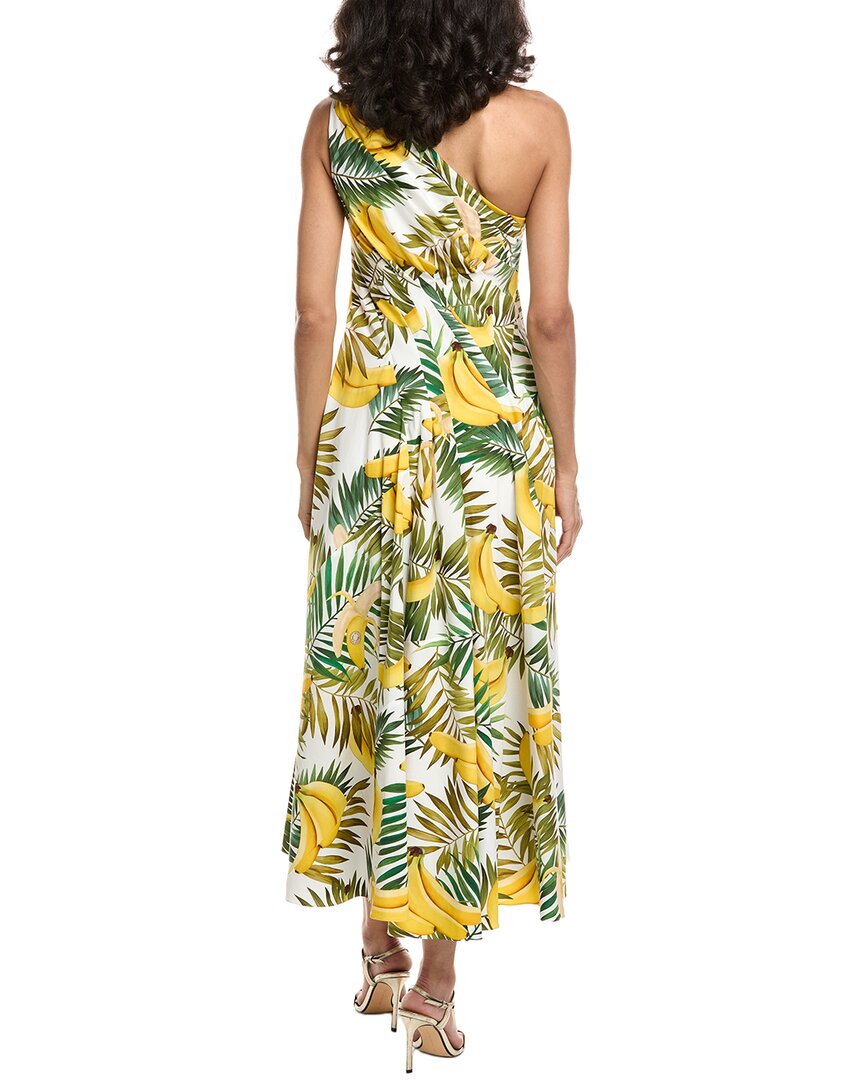 Oscar De La Renta Banana One-Shoulder Dress