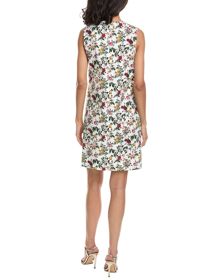 Oscar De La Renta Mini Rose Poplin Shift Dress