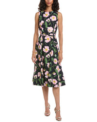 Oscar De La Renta Painted Poppies Dress